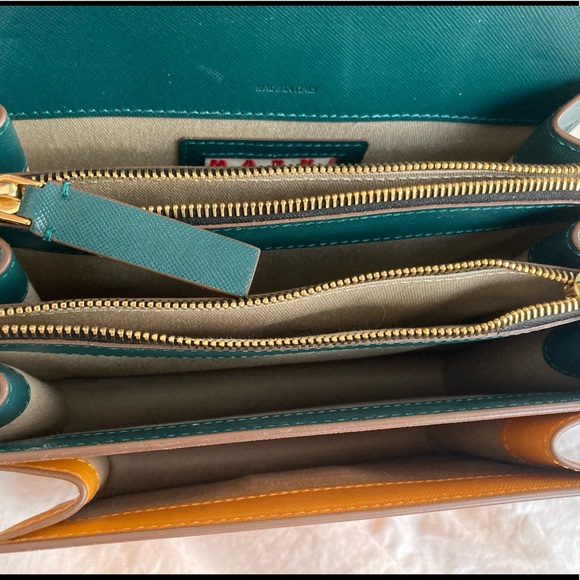 Marni medium Trunk shoulder bag black+yellow+green - Picture 3 of 7